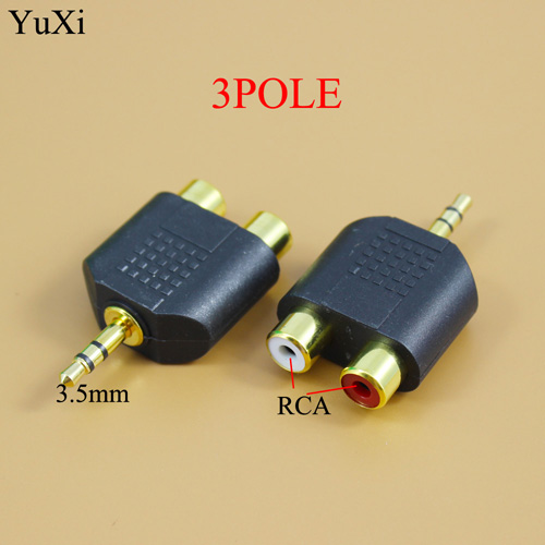 3.5mm/6.35 honkontakter  to 2 rca-hankontakter f/m eller m/f-hankontakter  to 2 dubbel rca-honkontakter av-stereoljudadapter y-kontakt splitterkontakt: Blå