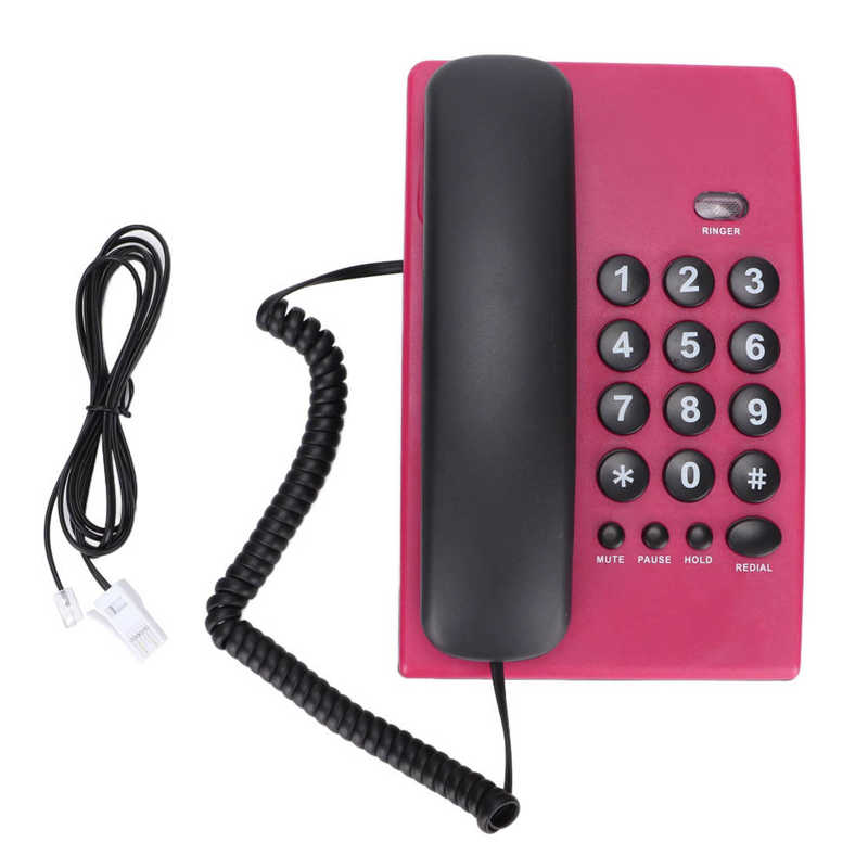 KX-T504 Corded Telephone Wired Landline Phone with Mute Function Double Magnetic Handset for Home Hotel Office just for UK