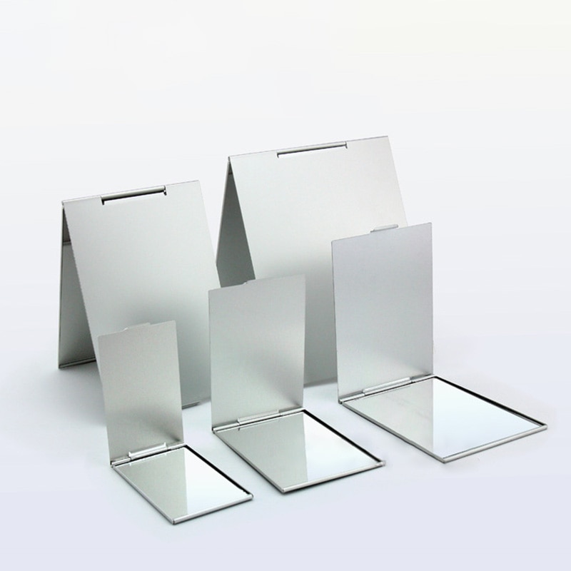 5 Maten Opvouwbare Ultra-Dunne Cosmetische Spiegel Make Up Folding Spiegel Rechthoek Opvouwbare Make-Up Decoratieve Spiegel 1Pcs