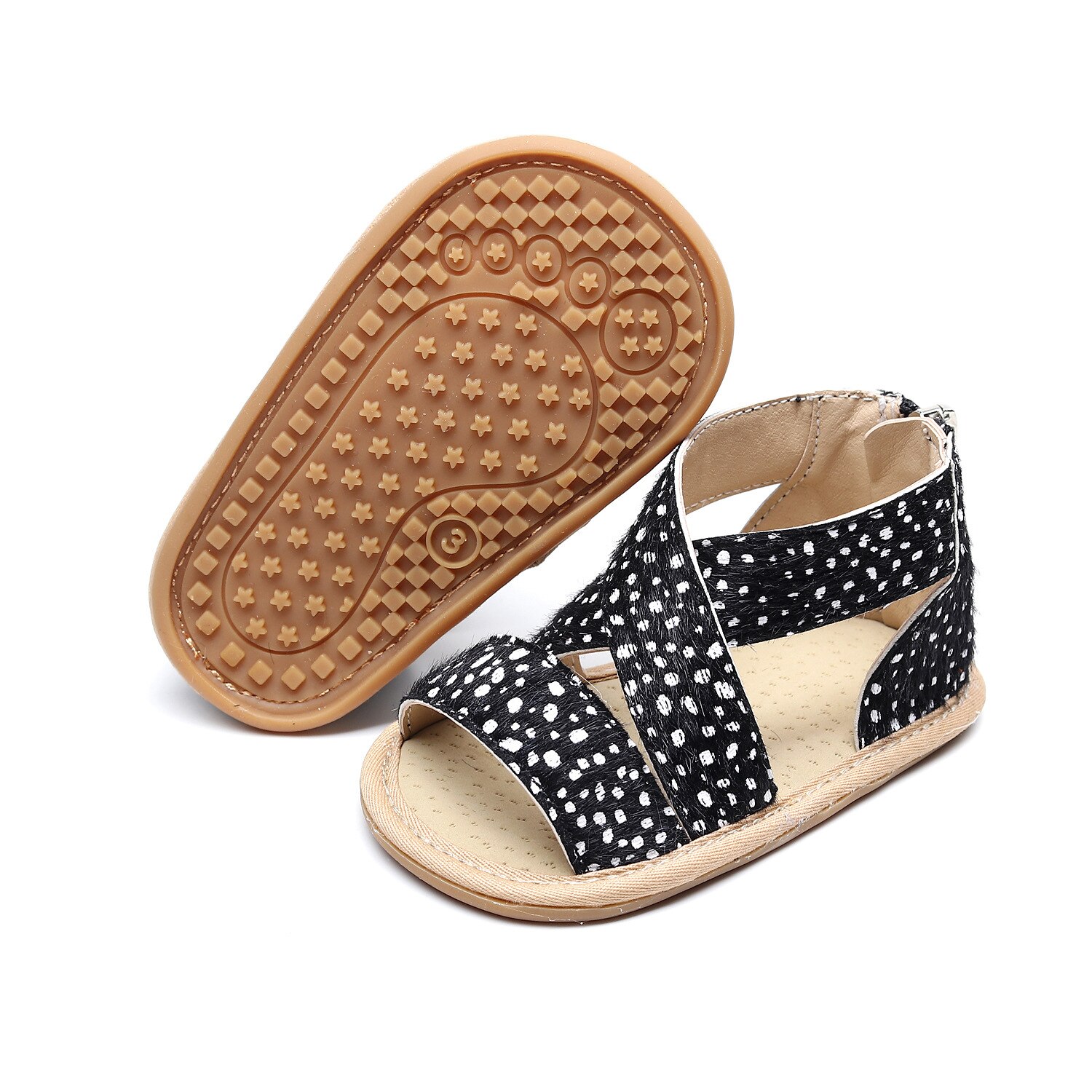 NEUE Baby Jungen Mädchen Leopard Sandalen Sommer Anti-Slip Flache Gummi Sohle Kleinkind Außen Erste Walker Schuhe