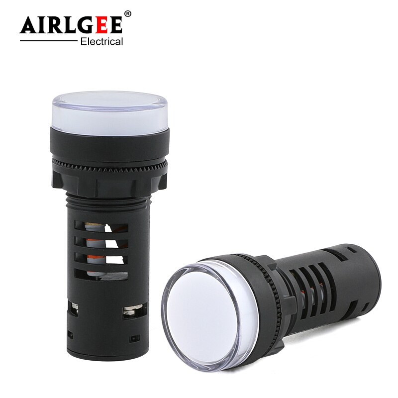 1pcs installation aperture 22mm AC DC 12V 24V 220V 380V bicolor Red and Green Double LED signal light power indicator AD16-22SS