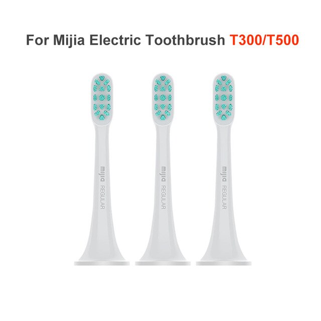 XiaoMi-cabezales de repuesto para cepillo de dientes eléctrico MIJIA Original, 3 uds., T100 T300 T500, embalaje en caja: 3PCS Universal heads