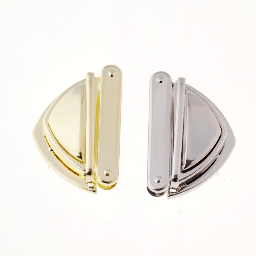 Gratis -5 Sets Gold Tone/silver tone Handtas Accessoires Purse Twist Turn Lock 34x52mm J3390