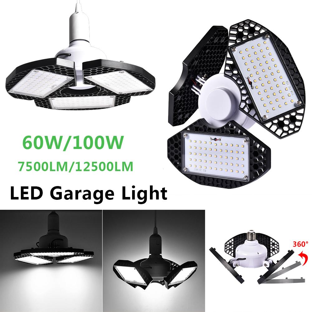 Led lampe de Garage déformer industrie lampe E27/E26 haute baie lumière 60/100W atelier Parking étanche entrepôt plafonnier 85-265v
