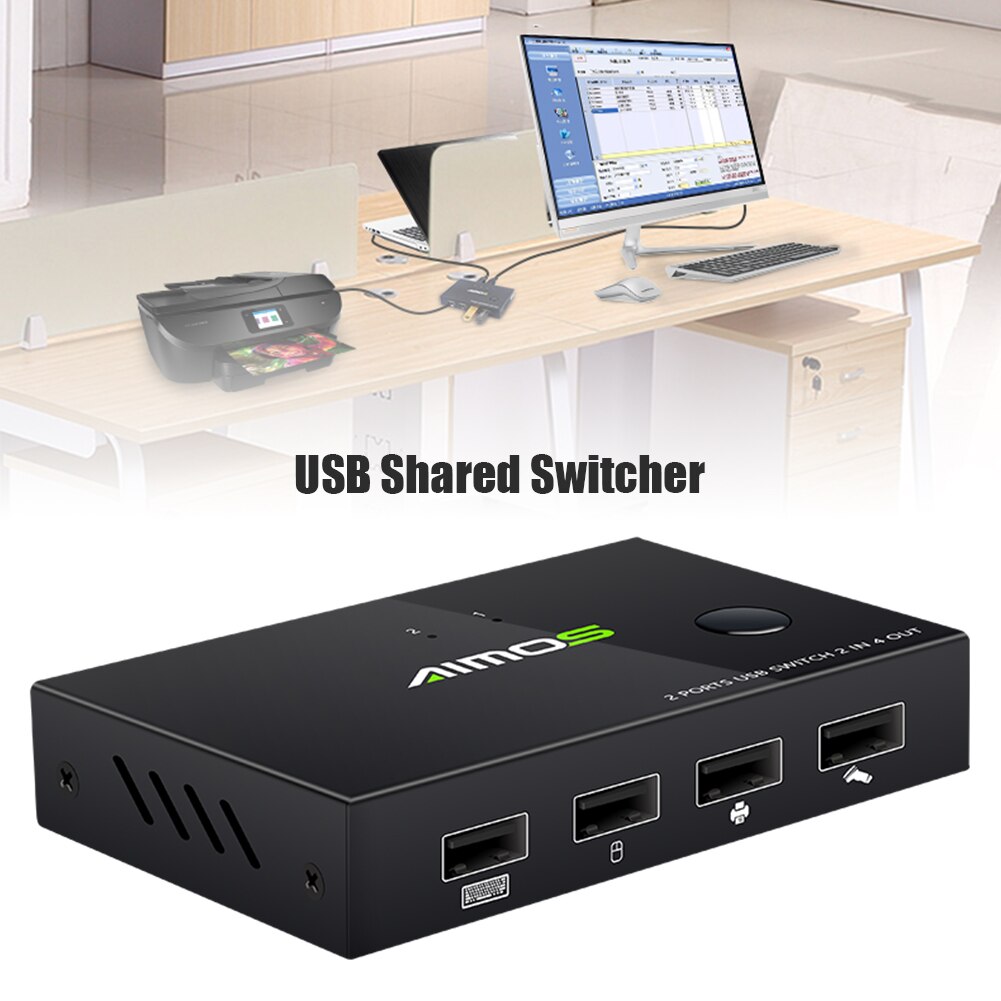 2 In 4 Out Kvm Switch Splitter Box 2 Stuks Delen 4... – Grandado