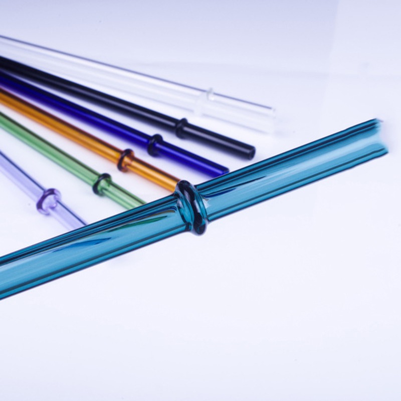 Reusable Glass Straws Eco-Friendly Straws for Smoothies Cocktails Milkshakes Kitchen Bar Party Drinking Straws Accessories