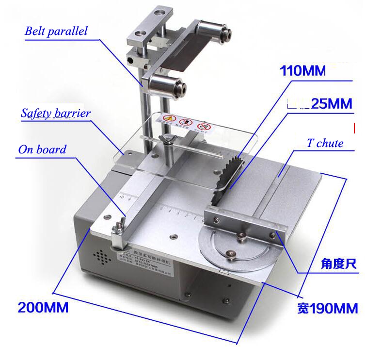 Scie de Table Micro tronçonneuse multi-fonction Mini Machine de découpe bricolage scies à bois précision bureau Cutter menuiserie scie