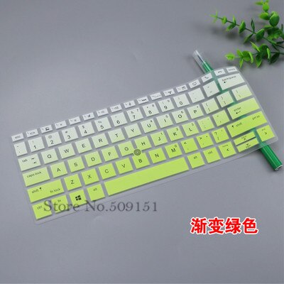 Housse de protection pour clavier d&#39;ordinateur portable HP EliteBook x360 1030 G3 G2, en Silicone, avec trou de Trackpoint, 13 13.3 pouces: Gradient green