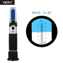 Yieryi Handheld Suiker Meter ATC 1-10% Brix ABS Materiaal Plastic Suiker Refractometer Suiker Inhoud Testapparatuur
