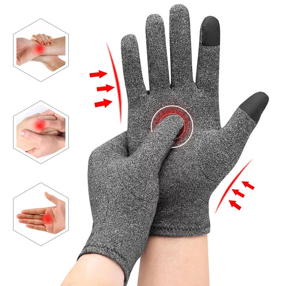 Copper Arthritis Gloves for Hand Pain Relief, Rheumatoid Osteoarthritis, Swelling,Carpal Tunnel,Compression Gloves for Arthritis: S / Burgundy