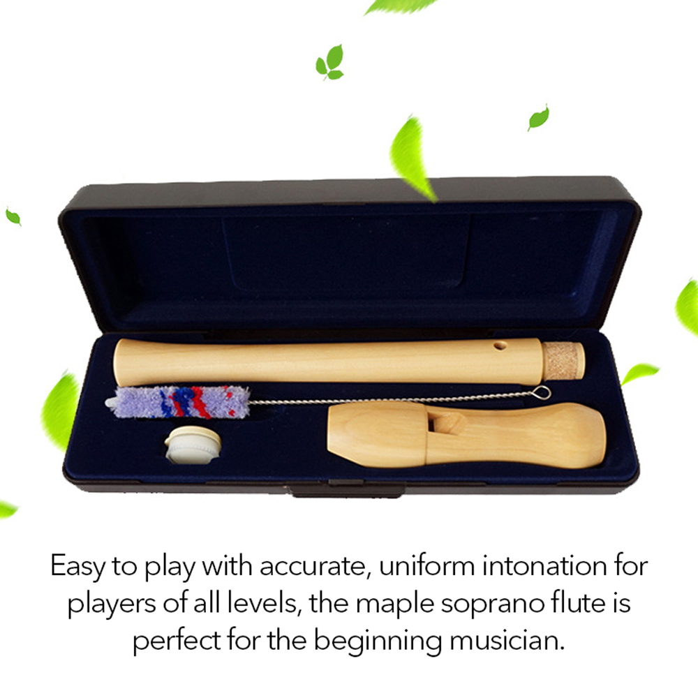 8 Holes Flute Maple Wooden Soprano Flute Woodwind Musical Instruments for Flutes Student Beginner Performance