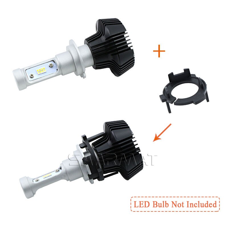 Pair LED H7 Adapter Headlamp Headlight Replacement Bulb Holder for VW Lavida Gran Lavida Touran Tiguan