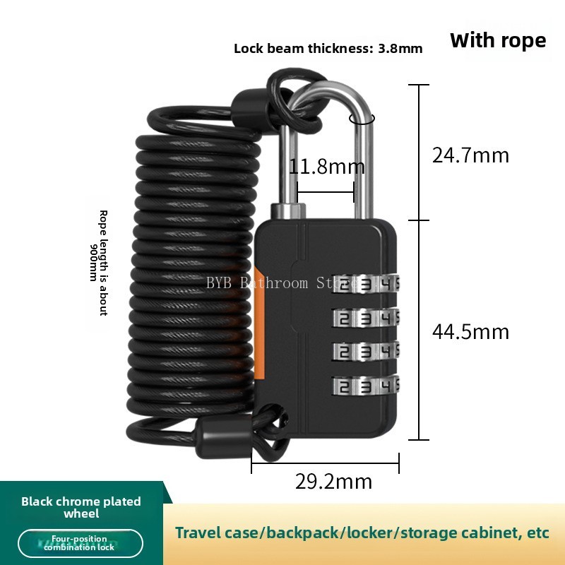 Concept Color 4 Digit Combination Lock Anti-theft Safely Code Lock Travel Luggage Suitcase Lockers Zinc Alloy Padlock: SKY BLUE