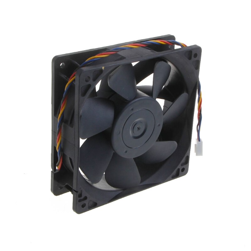 DC Brushless CPU Server Fan 12x12x3.8cm 210CFM 6000RPM 4Pin 4Wire PWM Automatic Temperature Control Cooler by QFR1212GHE