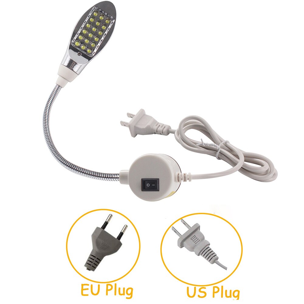 Super Bright 14/18 LED Sewing Machine Light Gooseneck Work Lamp with Magnetic Mounting Base for Lathes Drill Presses Workbenches