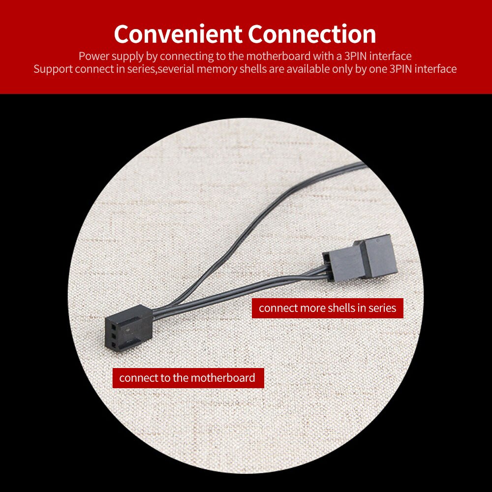 JONSBO NC-1 Desktop Memory Heatsink Cooler Shell RGB Light Automatic Change Aluminum Heat Sink Cooling Vest