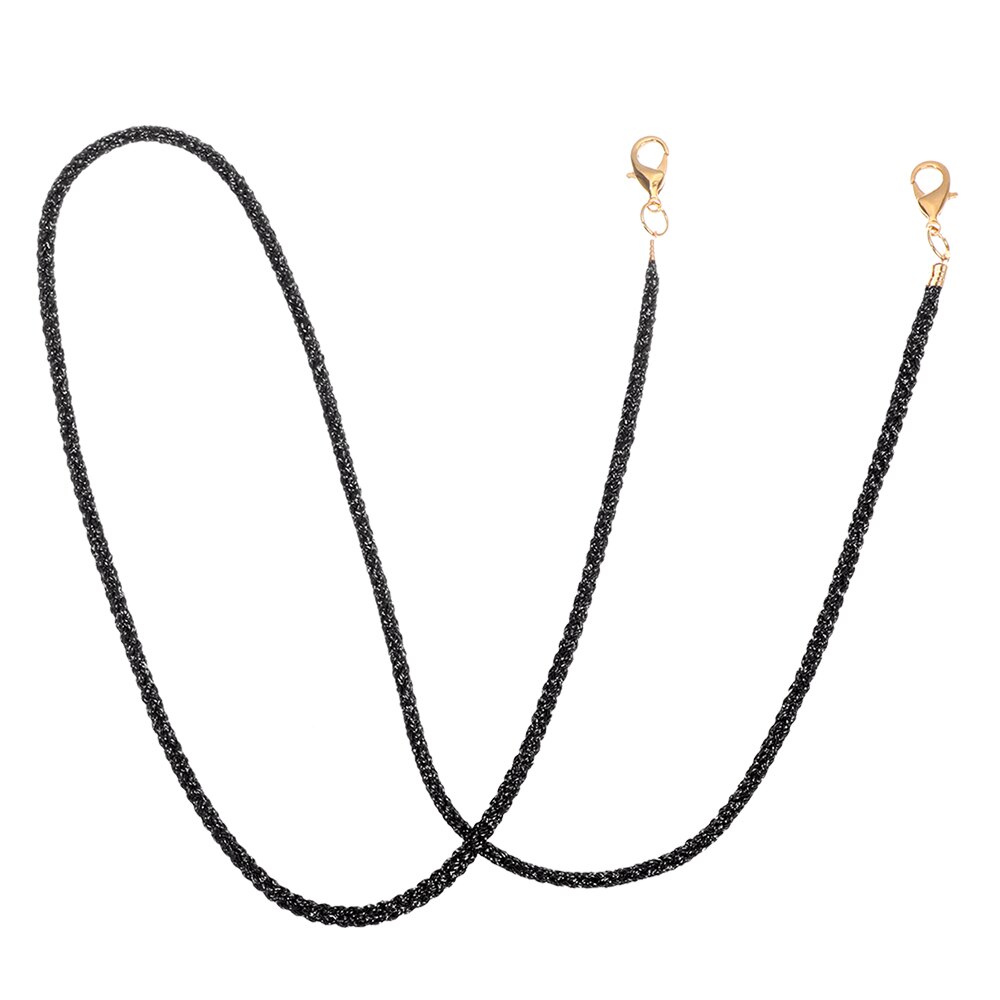 1 stuk masker houder riem anti-verloren bril ketting leesbril ketting lanyard unisex zonnebril touw clip vast brilmontuur: black