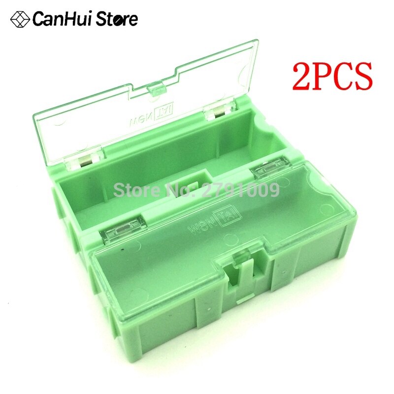 DIY Gereedschap Verpakking Elektronische Componenten Schroef Opbergdoos Verwijderbare Opslag SMD SMT Sieraden Werkzeug Fall: 2Number Green 2PCS