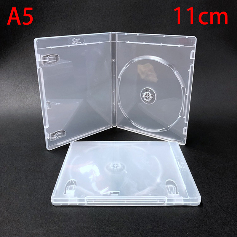 1pc plástico único/duplo/3/4 peças discos cd jogo caso capa engrossado cd dvd disco caixa de armazenamento protetora organizador