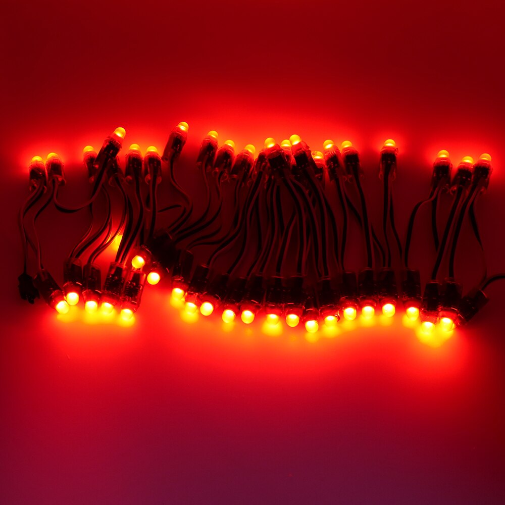 50pcs 12mm WS2811 Full Color LED Pixel Light Module DC 5V input IP68 waterproof 2811 IC LED Module christmas Light