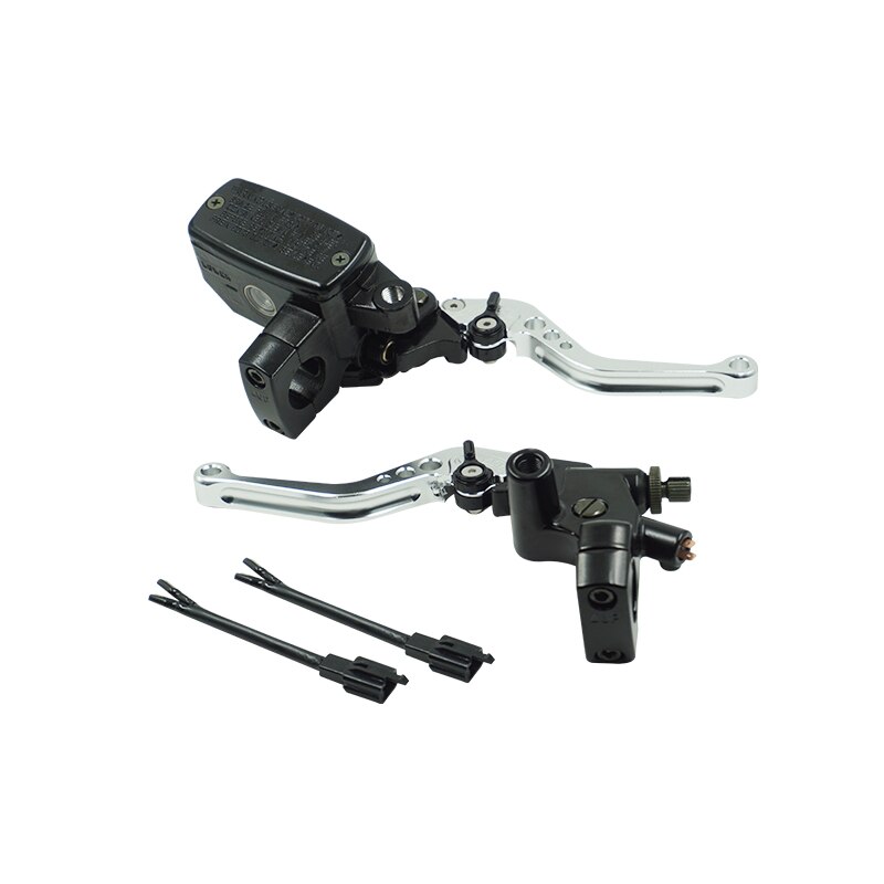 Levier de frein et embrayage hydraulique avec maître cylindre, 1 ", 25mm, universel, pour moto Yamaha, Suzuki, Honda: Silver