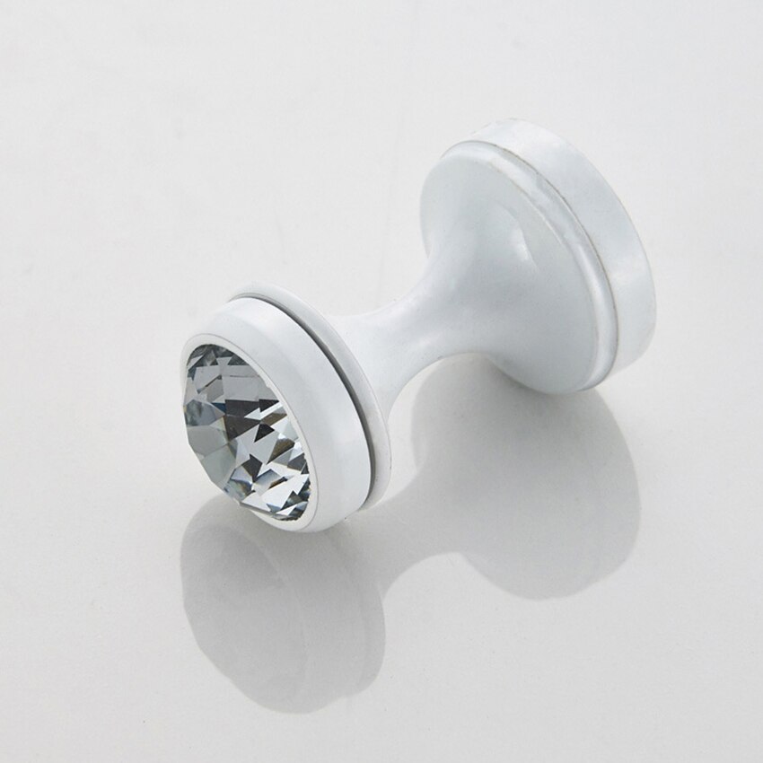 Wall Mounted Crystal Hook Hanger Brass Hook Mini Single Hook Robe Hook with Screws for Hanging Clothes Coat Key Hat Jewelry