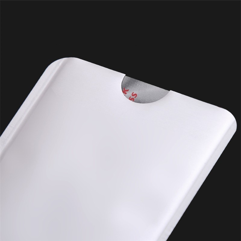Anti Scan RFID Sleeve Protector Anti Theft Credit ID Card Aluminum Foil Holder Anti-Scan Card Sleeve