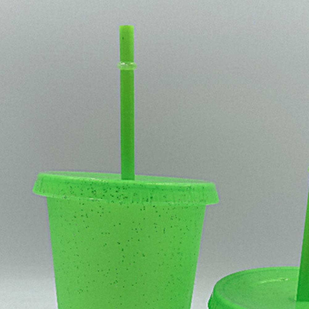Green Portable Water Bottle Reusable High-capacity PP Straw Green Drinking Tumbler Cup for Office Students Kitchen Products