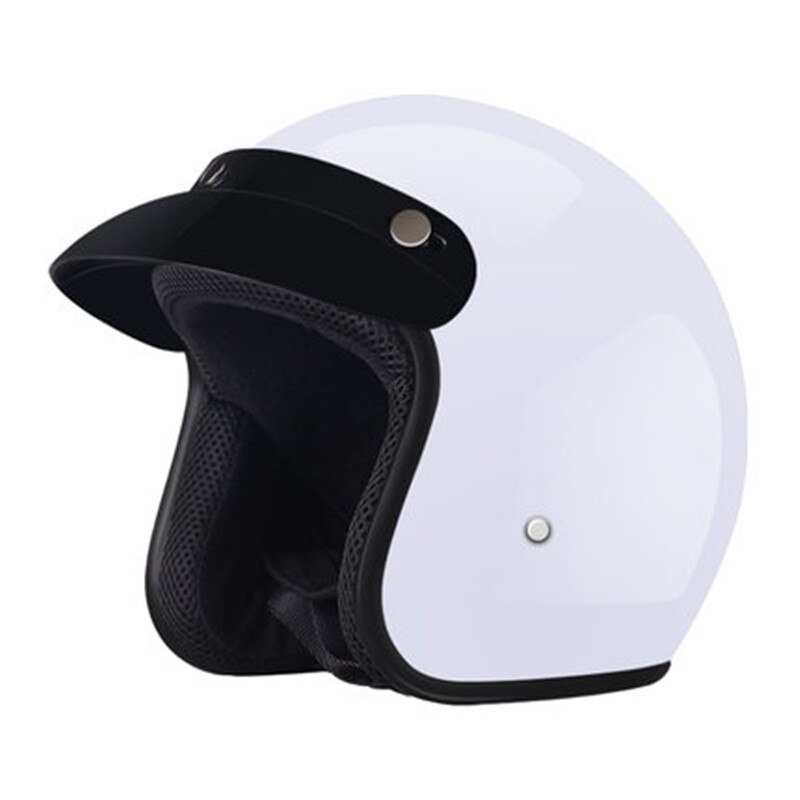 1 stuk 57-62cm ABS Plastic Motorfiets Helm Motorcross Capacete Half Helm voor Retro Matte Heldere Zwarte