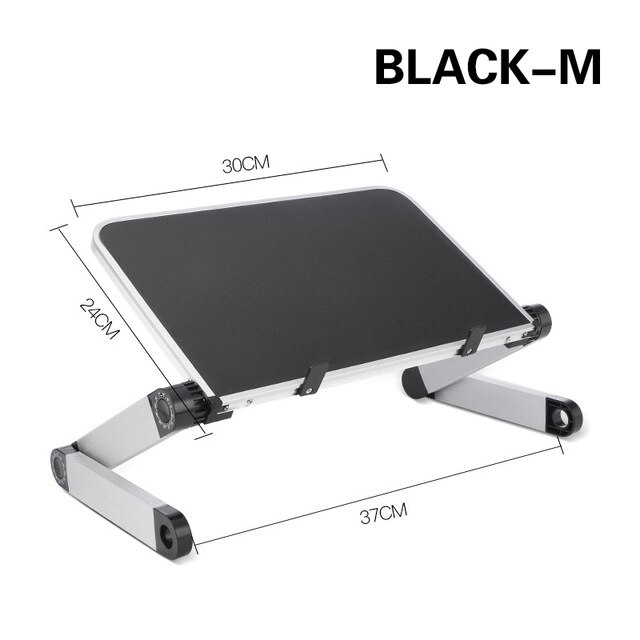 Mesa ergonômica ajustável para laptop de alumínio, suporte para mesa para PC, apoio para notebook com mouse pad, painel e cavalete para cama, TV portátil, escrivaninha dobrável: Style-1