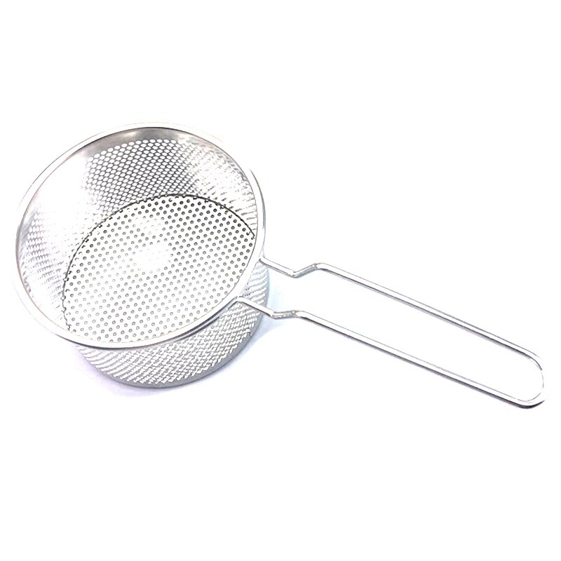 304 Stainless Steel Frying Fried Basket Frying Pan Filter Food Colander Oil Leak Cocoa Sieve Mesh Noodle Dumplings Strainer: Default Title