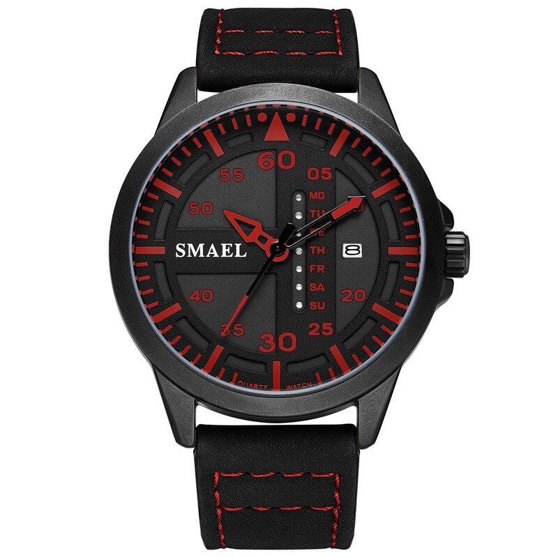 SMAEL1315 Heren Leisure Quartz Horloge Mode Eenvoudige Stijl Mannen Business Lederen Horloge