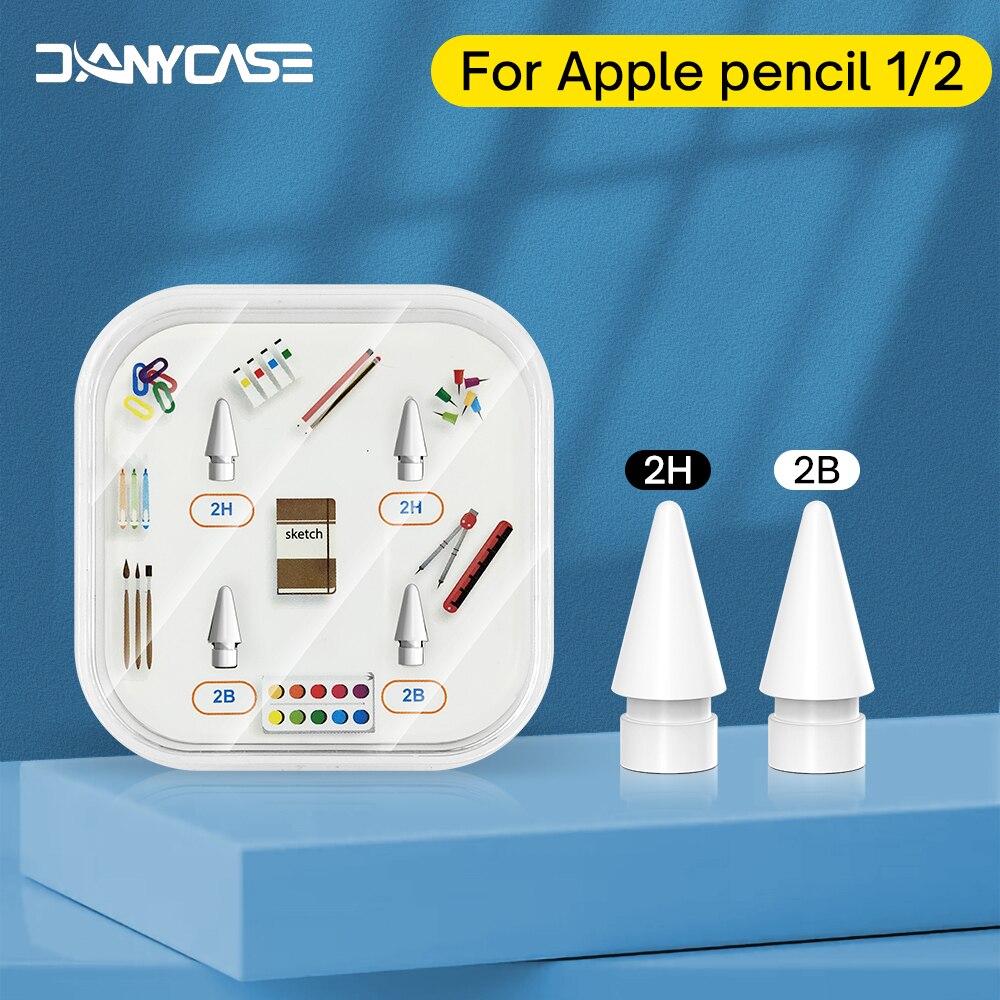 Pencil Tips For Apple Pencil 1st 2nd Generation 2B Soft Double-Layered &amp; HB Hard Replacement Tip For Apple Pencil Nib 애플펜슬