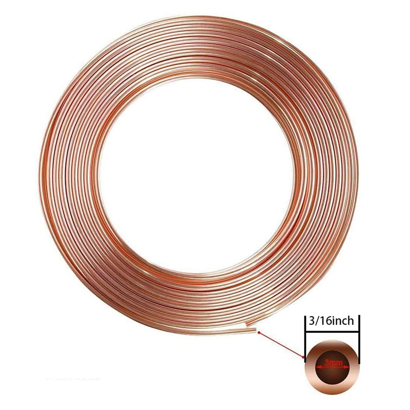 32.8 Ft Brake Pipe Copper-Plated Steel Pipe 3/16 Inch Car Replacement Brake Pipe Kit Car Brake Hose