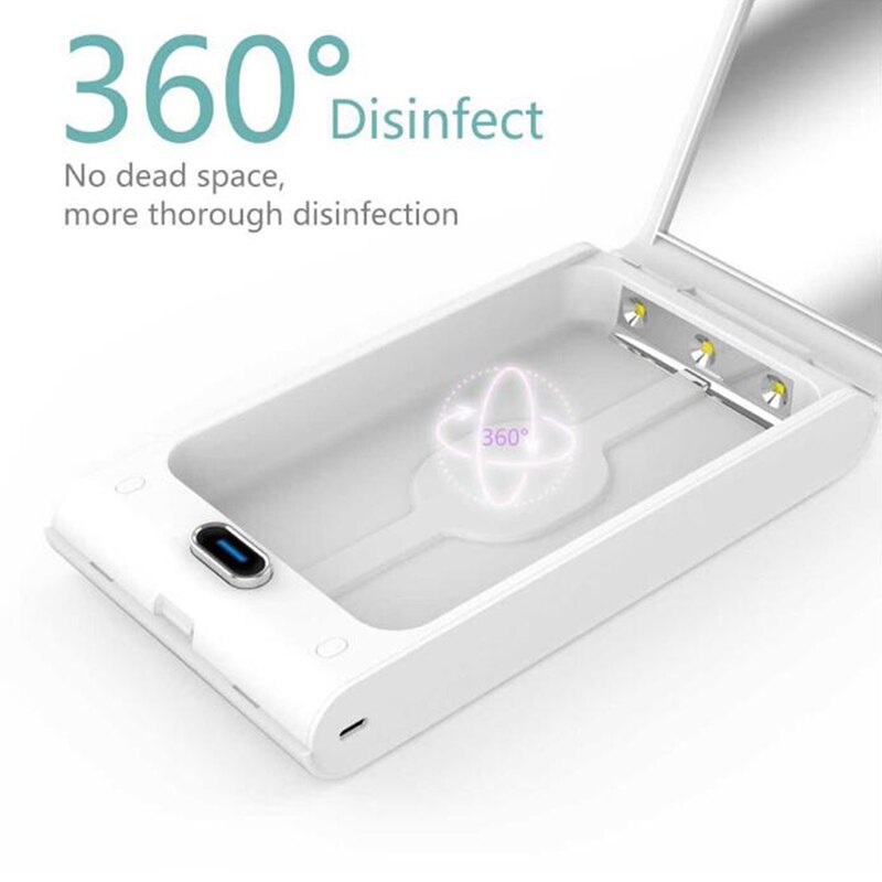 Draagbare Uv Licht Mobiele Telefoon Desinfectie Doos Uv Schoner Mobiele Ultraviolet Lamp Doos Voor Sieraden Horloge