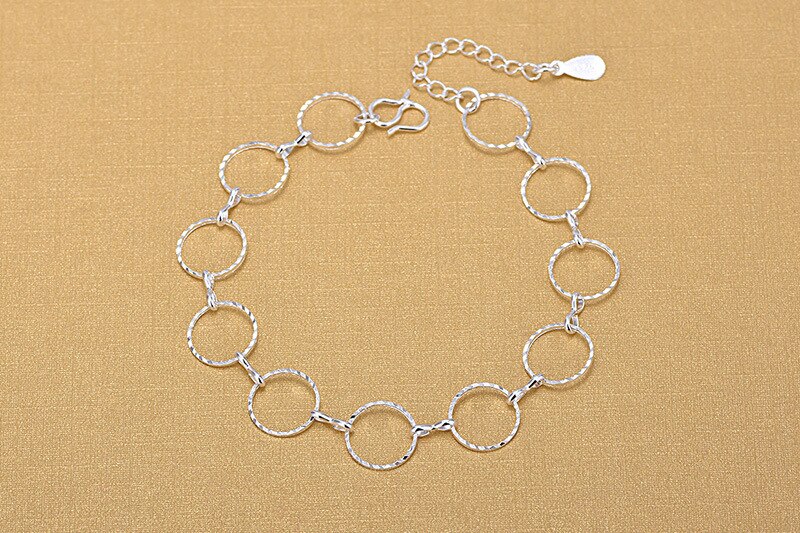 Everoyal Trendy Zilver 925 Armbanden Voor Vrouwen Verjaardagsfeestje Accessoires Charm Ronde Link Enkelbanden Zilveren Sieraden Meisje Sieraden