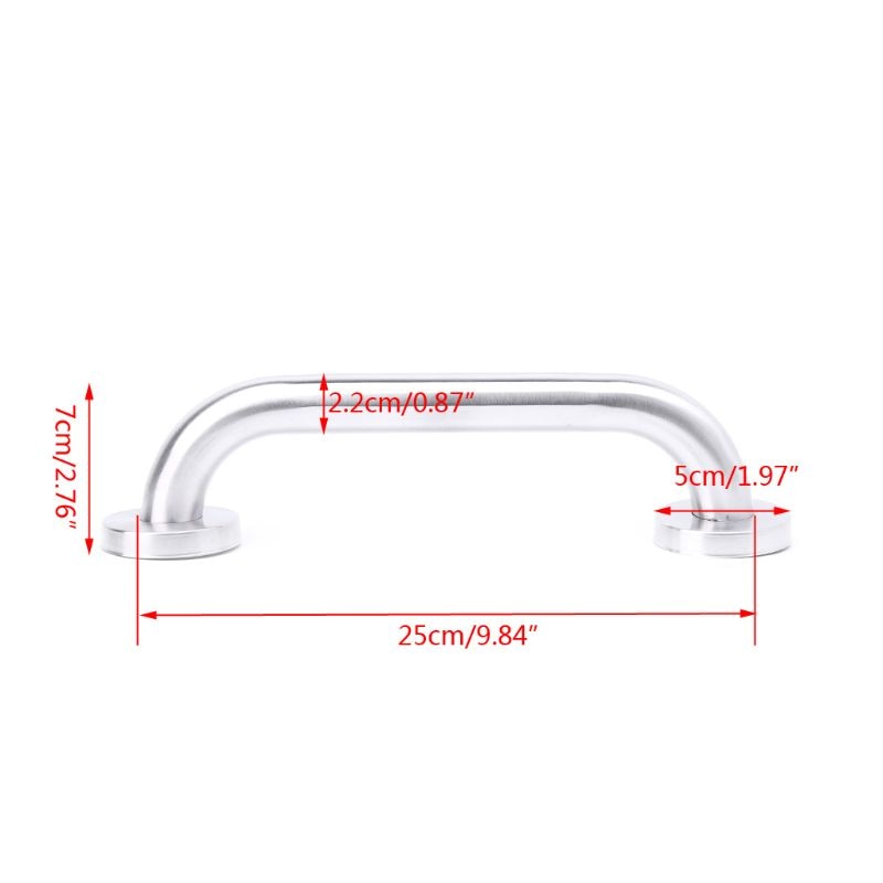 25cm badeværelses bruser badekar gelænder rustfrit stål sikkerhed toilet støtte skinne håndtag håndtag 875f