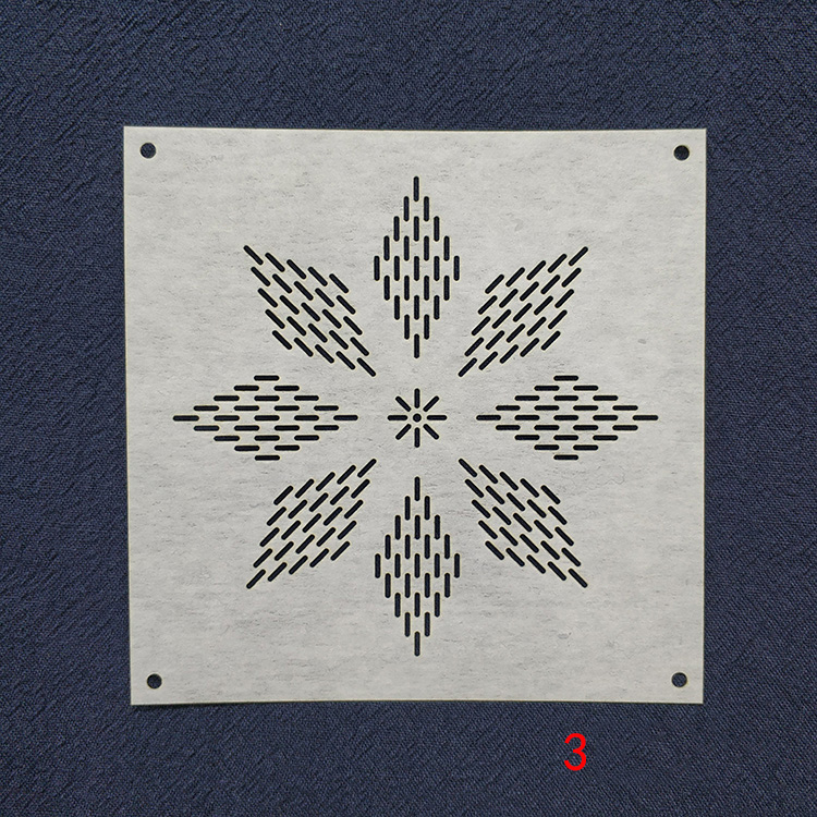 Pochoir Sashiko, motif de broderie Sashiko, pochoir matelassé, 4 &quot;de diamètre, 9 Options de motif: 3