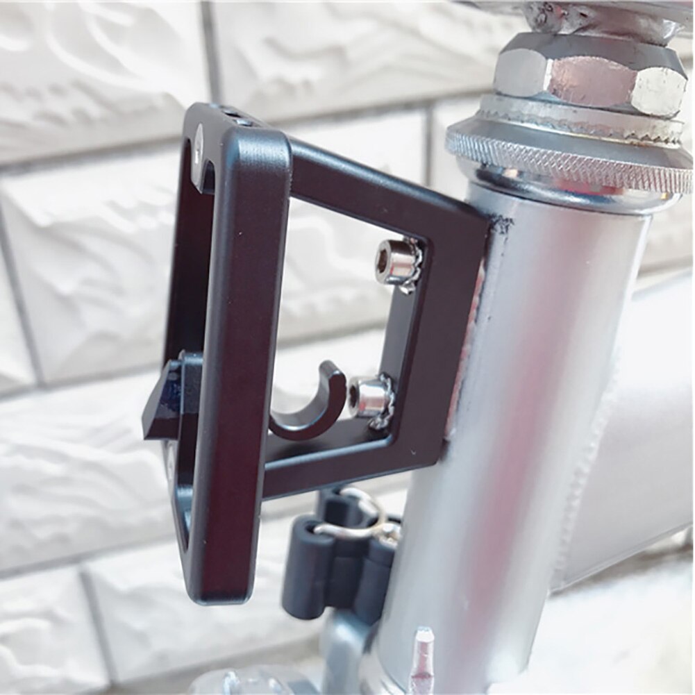 Cykelstel tilbehør aluminiumslegering folde cykel front holder blok taske beslag holder til brompton