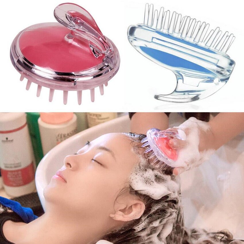 Mjuk silikon schampo hårbotten dusch kroppstvätt hår massage massage borste kam bad spa bantning styling verktyg hem badrum