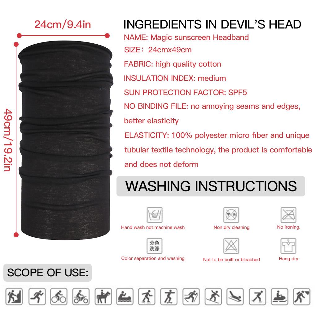 Turban d&#39;extérieur unisexe à séchage rapide, masque respirant multifonction, bandeau de protection faciale, cyclisme, sport