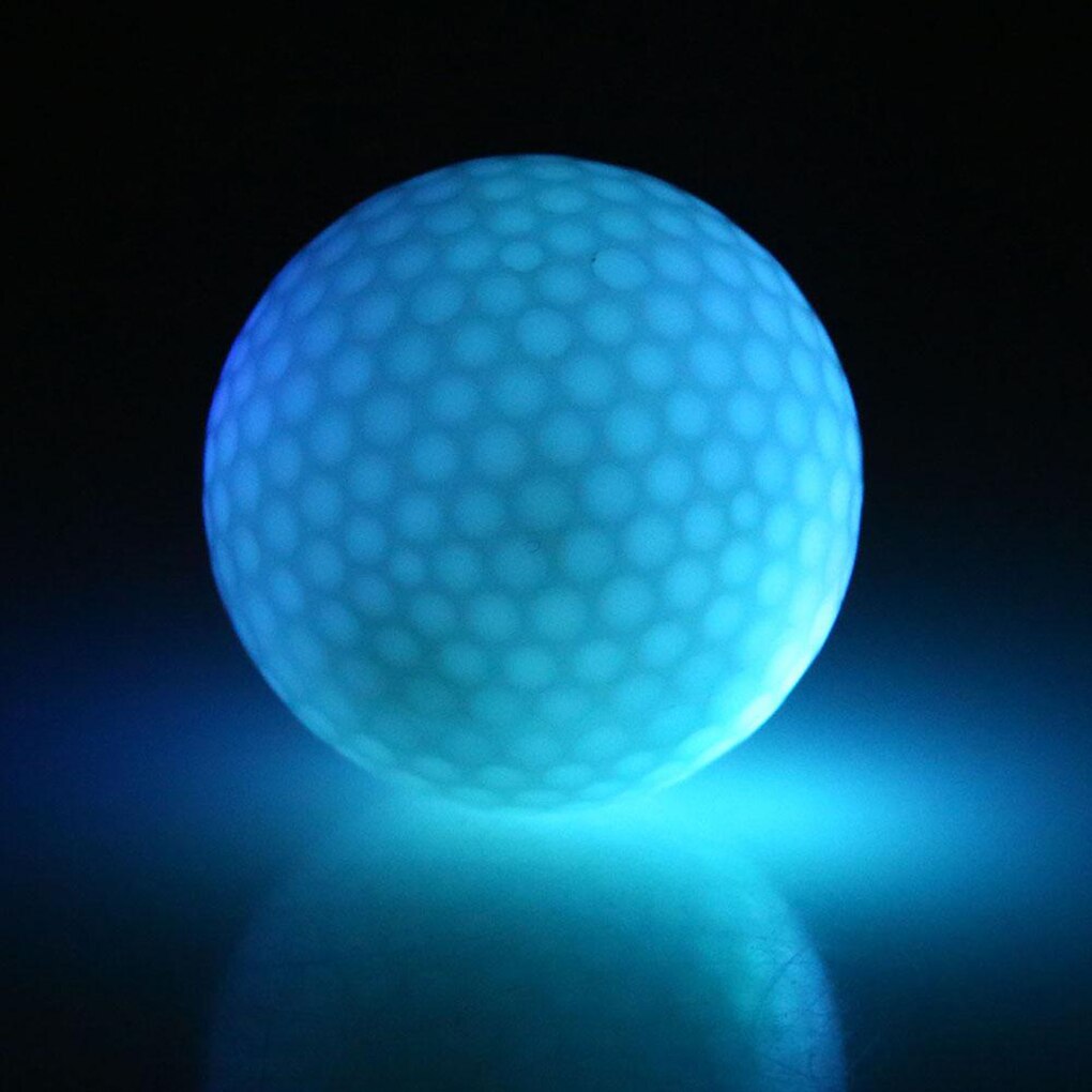 LED Luminous Rubber Golf Ball Outdoor Night Training Practise Colorful Flashing Golf Ball