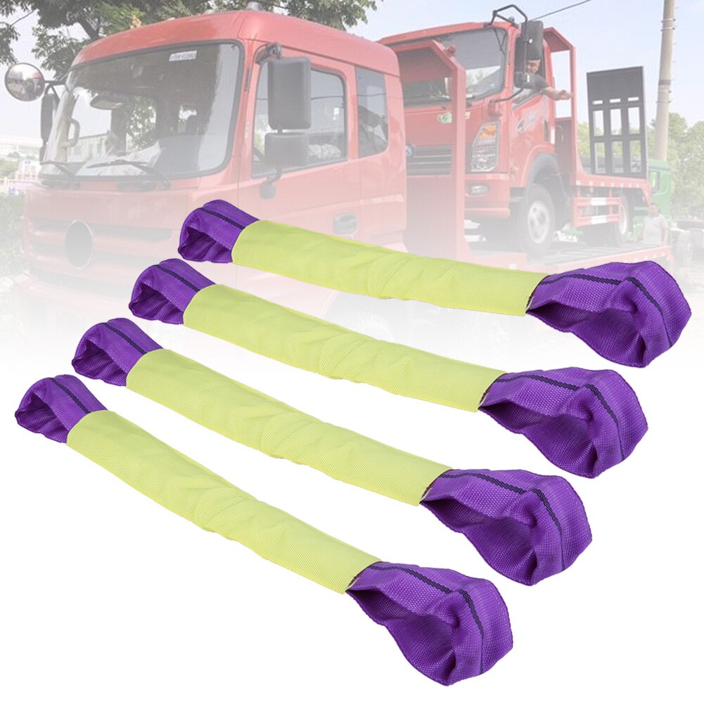 4 pcs 50cm Alloy Nylon Wheel Bridging Security Link Straps break strain of 1,000kg for Axle Recovery Vehicle Trailer Transporter