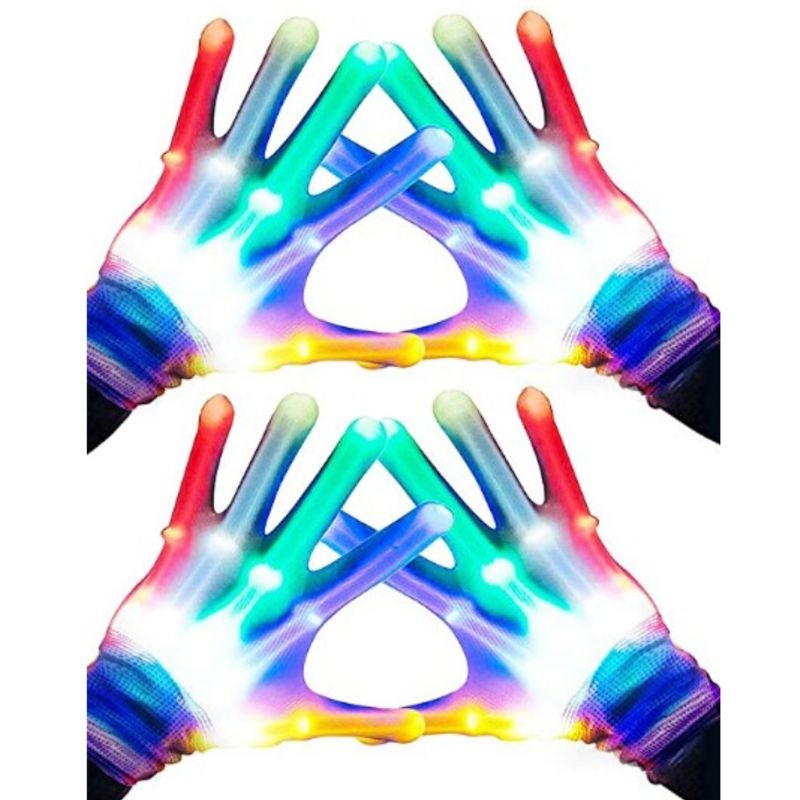 Halloween Flashing LED Gloves Ghost Festival Horror Cool Fun Toys Party Scary Cosplay Costume Props