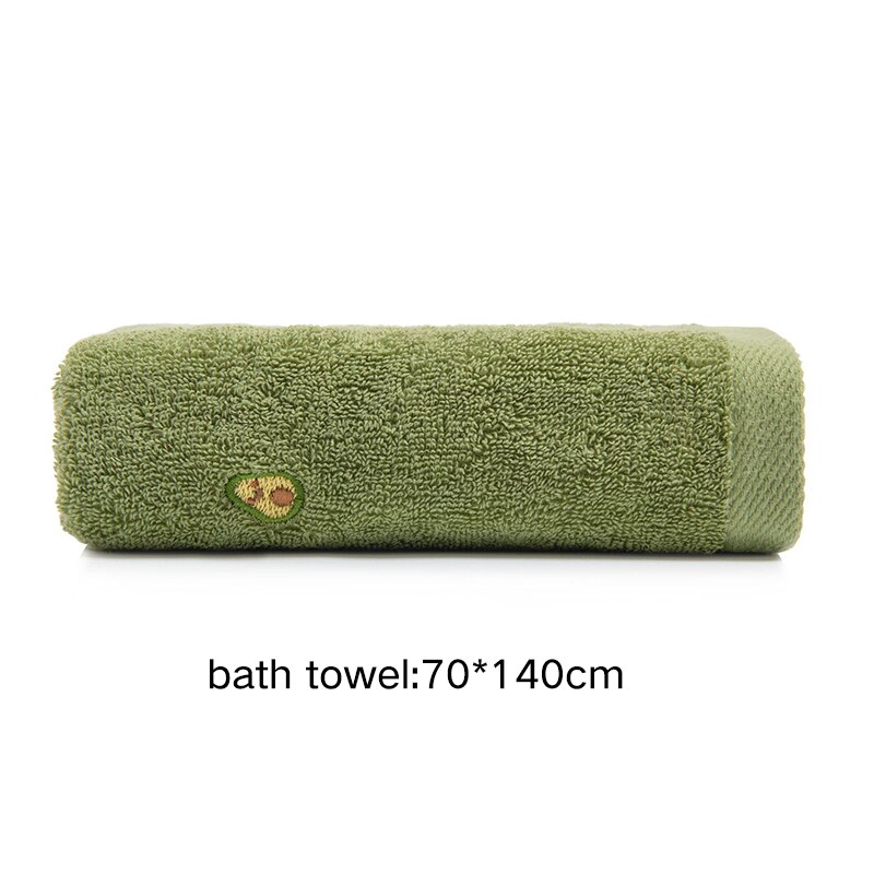 Para Adultos cabello seco lavar toalla facial de aguacate de microfibra suave y absorbente de baño grande de secado rápido de algodón grueso toallas de baño: 1PCS Green L