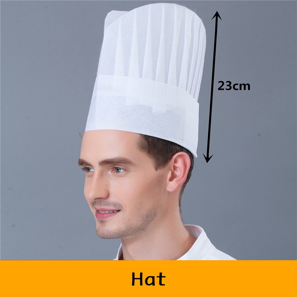 Chapeau de Chef non tissé, couvre-chef de Chef, couvre-chef de Restaurant, hôtel, vêtement de travail de cuisine, casquettes jetables, 20 pièces/lot: 2