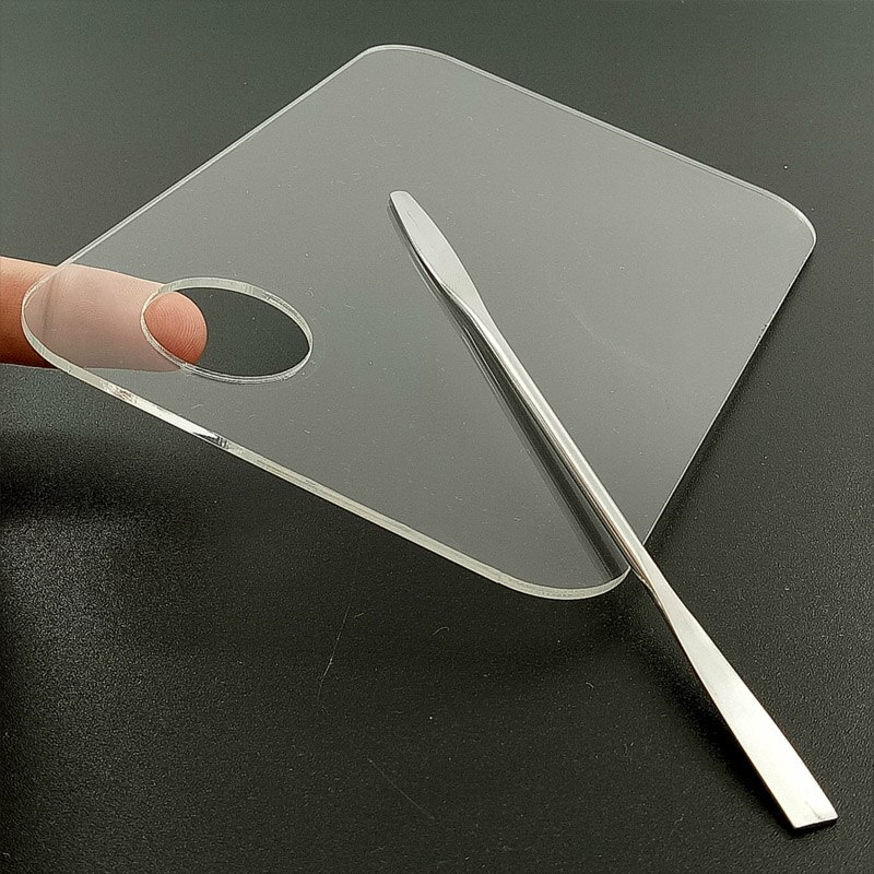 1Set Cosmetic Nail Art Makeup Polish Mixing Palette Shadow Applicator Adjusting Rod Makeup Tools Accessories Acrylic Palettes