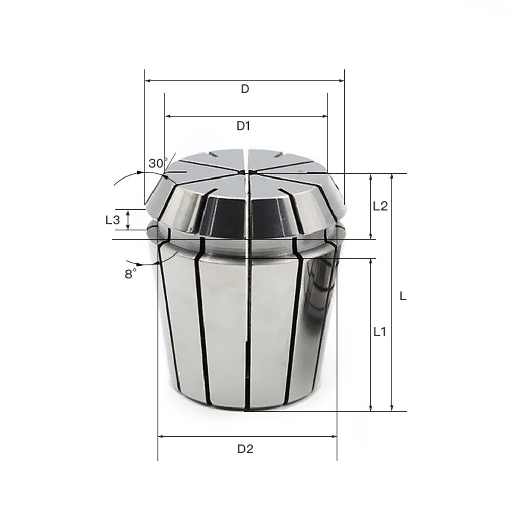 1/2/3/4 / 5mm er8 spring collet chucks tool holder for cnc engraving &amp; milling machine cnc lathe router