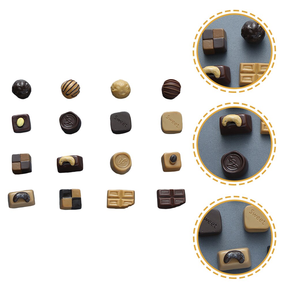 16pcs Fridge Magnets Kitchen Refrigerator Magnets Realistic Chocolate Magnets