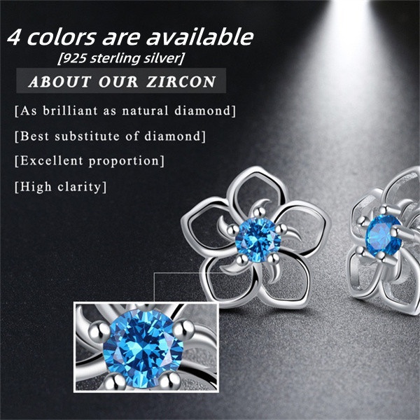 925 silber Nadel Luxus Bauhinia Kristall Blume Ohrringe frauen Braut Hochzeit murmeln Schild Jahrestag Schmuck